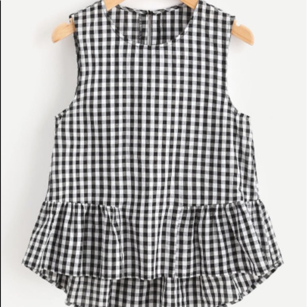 NWOT gingham top